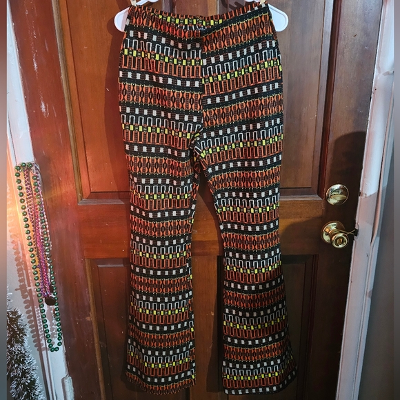 Zara Jacquard Flared Pants And Top Set Size M - Picture 3 of 6